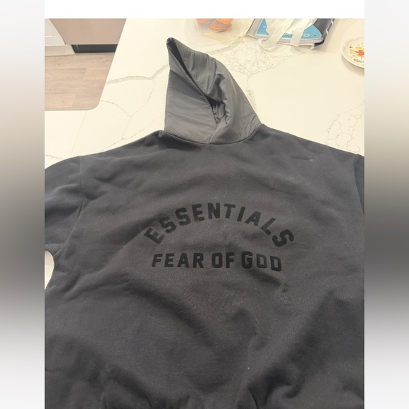Fear of God Essentials Hoodie 'Jet Black' - Picture 2 of 5